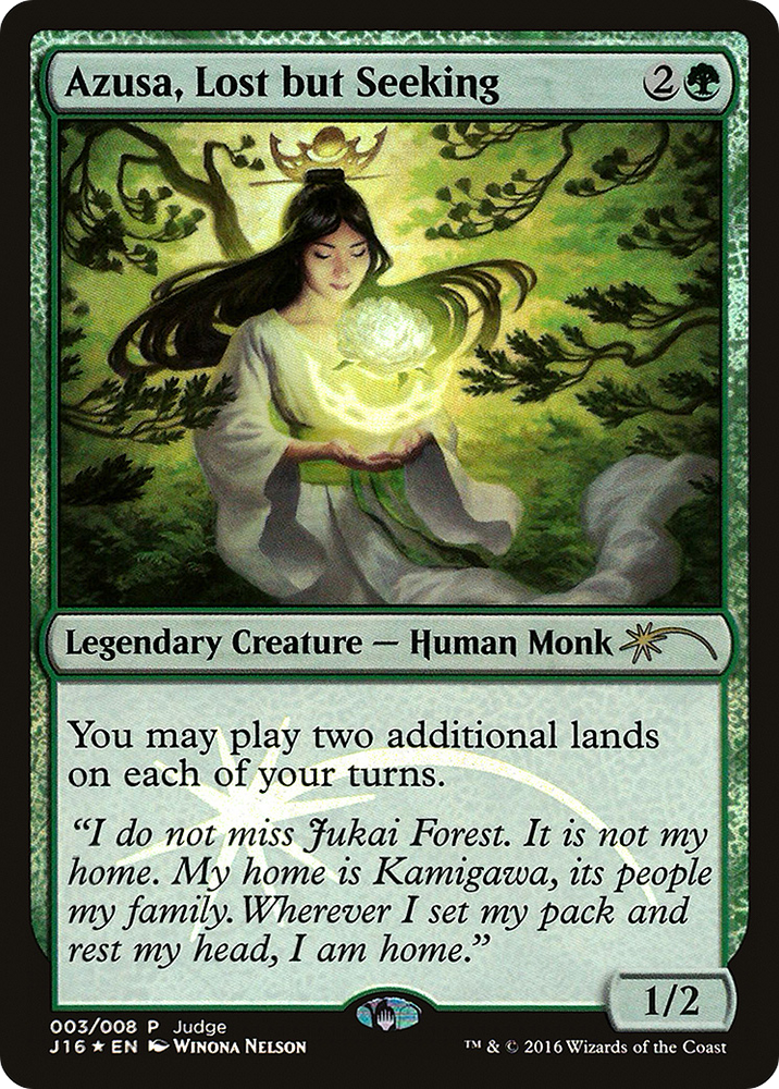 Azusa, Lost but Seeking (JDG-003) - Judge Gift Cards 2016 Foil