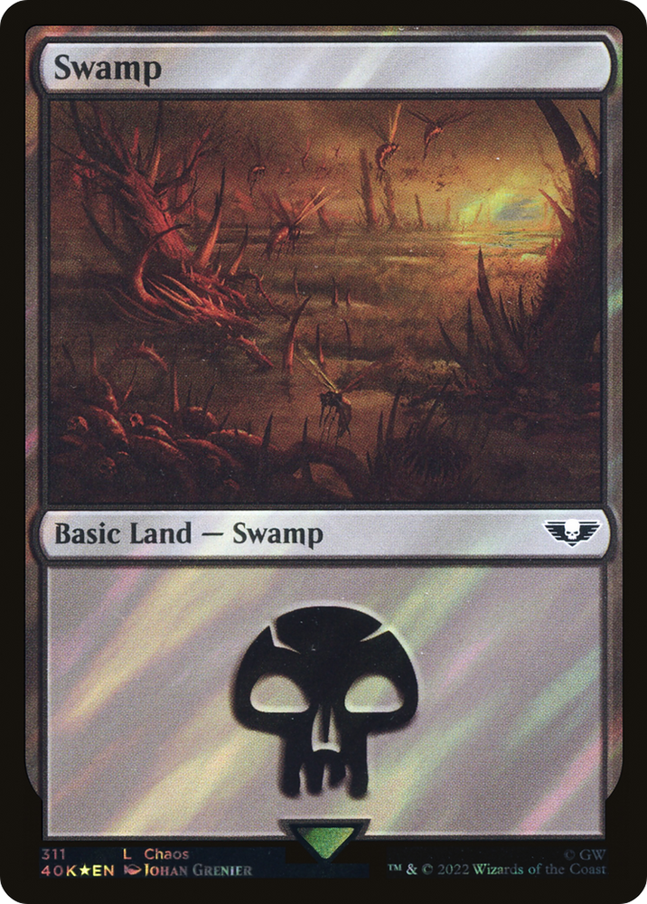 Swamp (311) (Surge Foil) (40K-311★) - Warhammer 40,000 Commander Foil