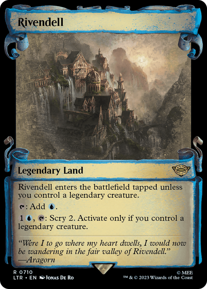 Rivendell (Showcase Scrolls) (LTR-710) - The Lord of the Rings: Tales of Middle-earth: (Showcase) Foil