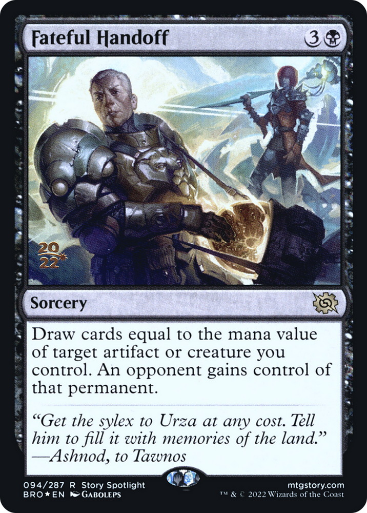 Fateful Handoff (PRE-094) - The Brothers' War Promos Foil