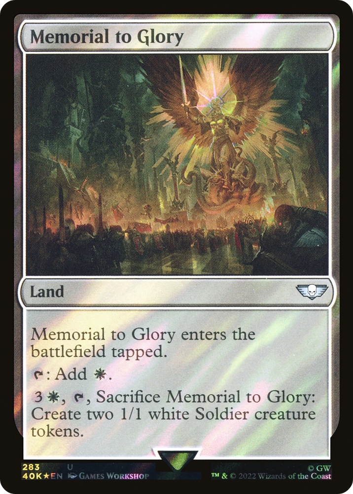 Memorial to Glory (Surge Foil) (40K-283★) - Warhammer 40,000 Commander Foil