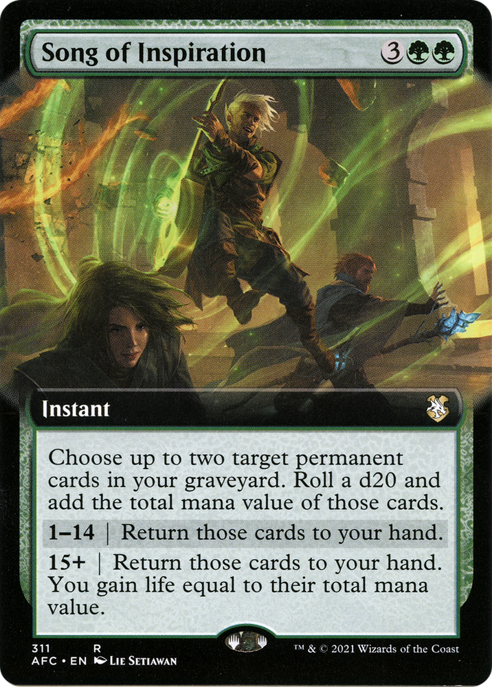 Song of Inspiration (Extended Art) (AFC-311) - Forgotten Realms Commander: (Extended Art)