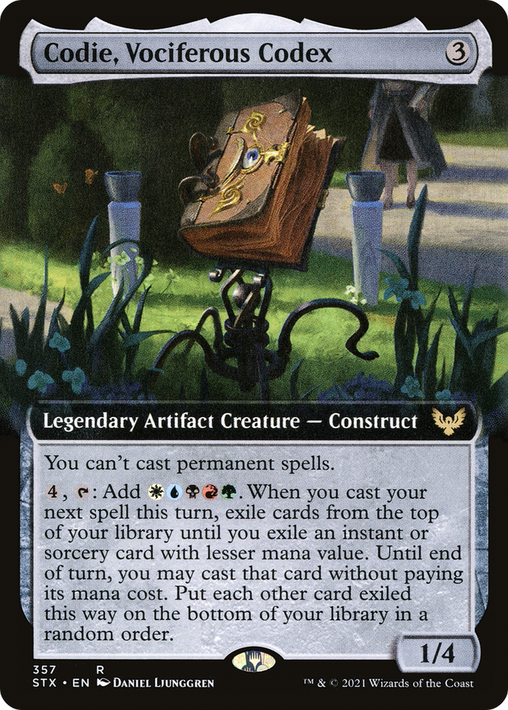 Codie, Vociferous Codex (Extended Art) (STX-357) - Strixhaven: School of Mages: (Extended Art) Foil