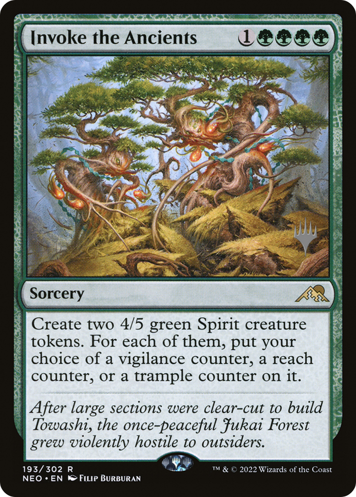 Invoke the Ancients (PPNEO-193P) - Kamigawa: Neon Dynasty Promos Foil