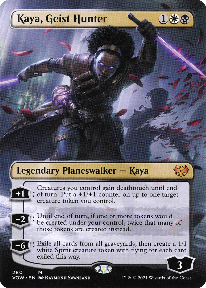 Kaya, Geist Hunter (Borderless) (VOW-280) - Innistrad: Crimson Vow (Borderless)
