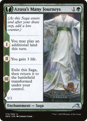 Azusa's Many Journeys (NEO-172) - Kamigawa: Neon Dynasty: (fandfc, enchantment)
