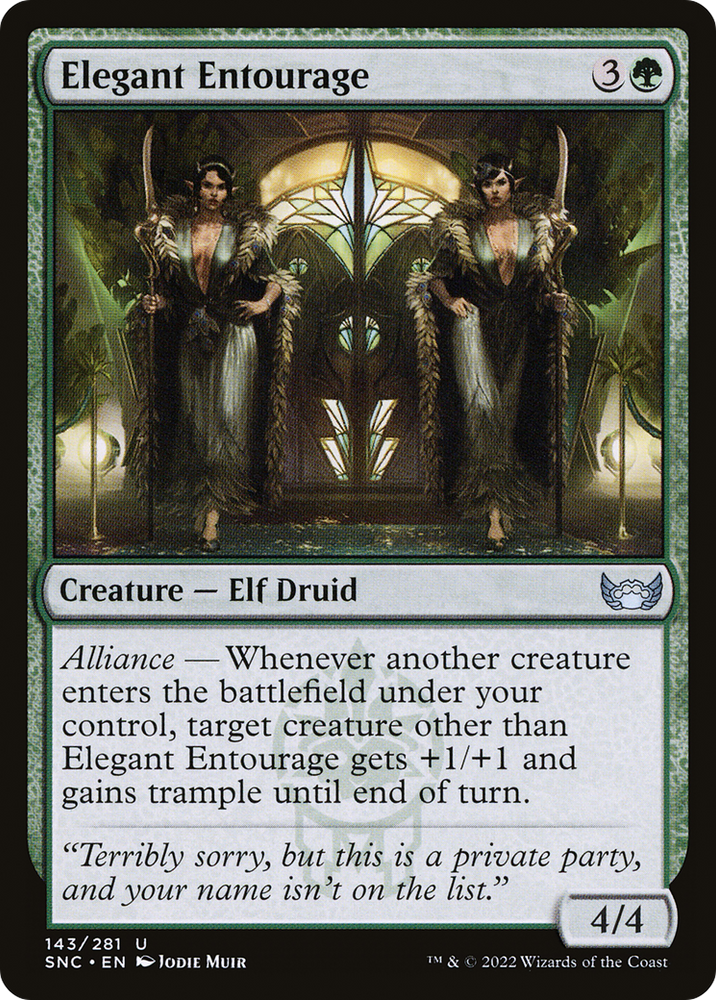 Elegant Entourage (SNC-143) - Streets of New Capenna Foil