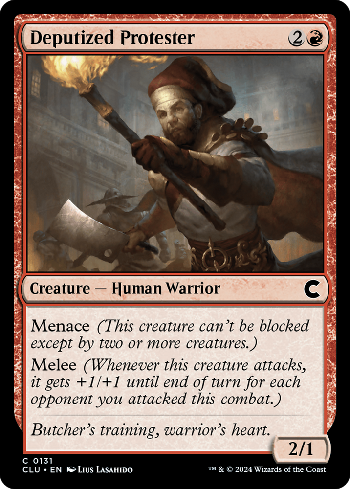 Deputized Protester (CLU-131) - Ravnica: Clue Edition
