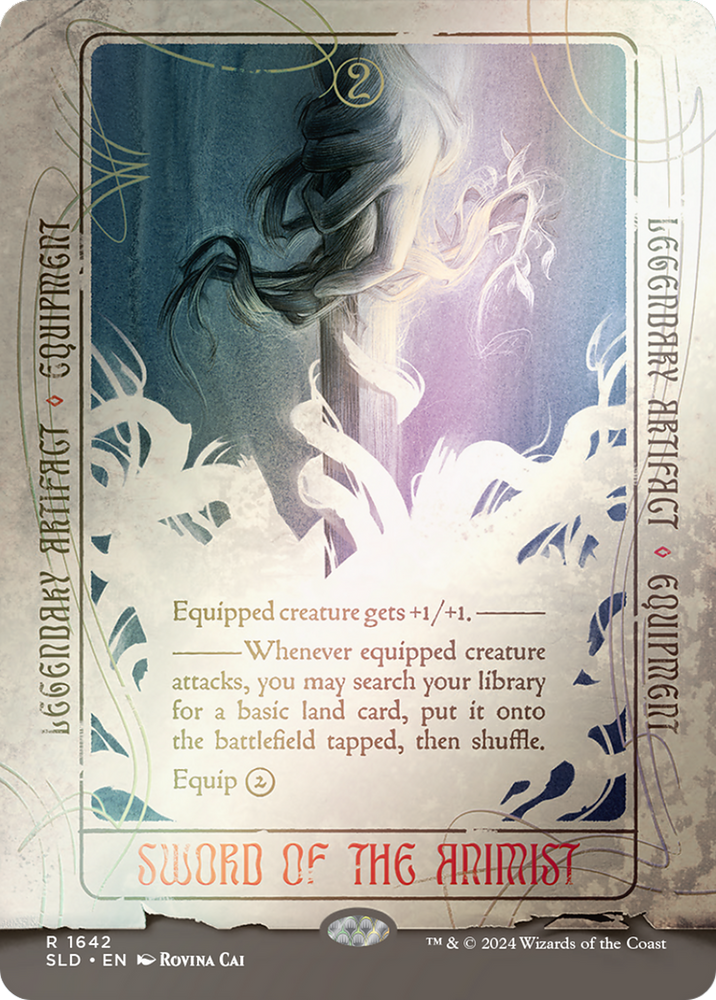 Sword of the Animist (Rainbow Foil) (SLD-1642★) - Secret Lair Drop (Borderless) Foil