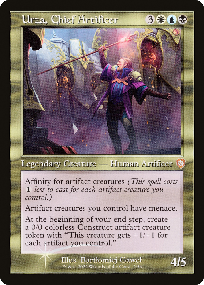 Urza, Chief Artificer (Retro Frame) (BRC-002) - The Brothers' War Commander