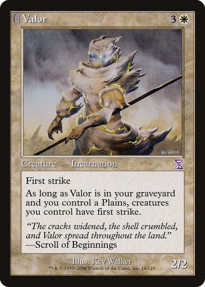 Valor (TSB-016) - Time Spiral Timeshifted: (tombstone) Foil