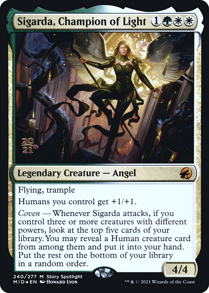 Sigarda, Champion of Light (PRE-240) - Innistrad: Midnight Hunt Promos Foil