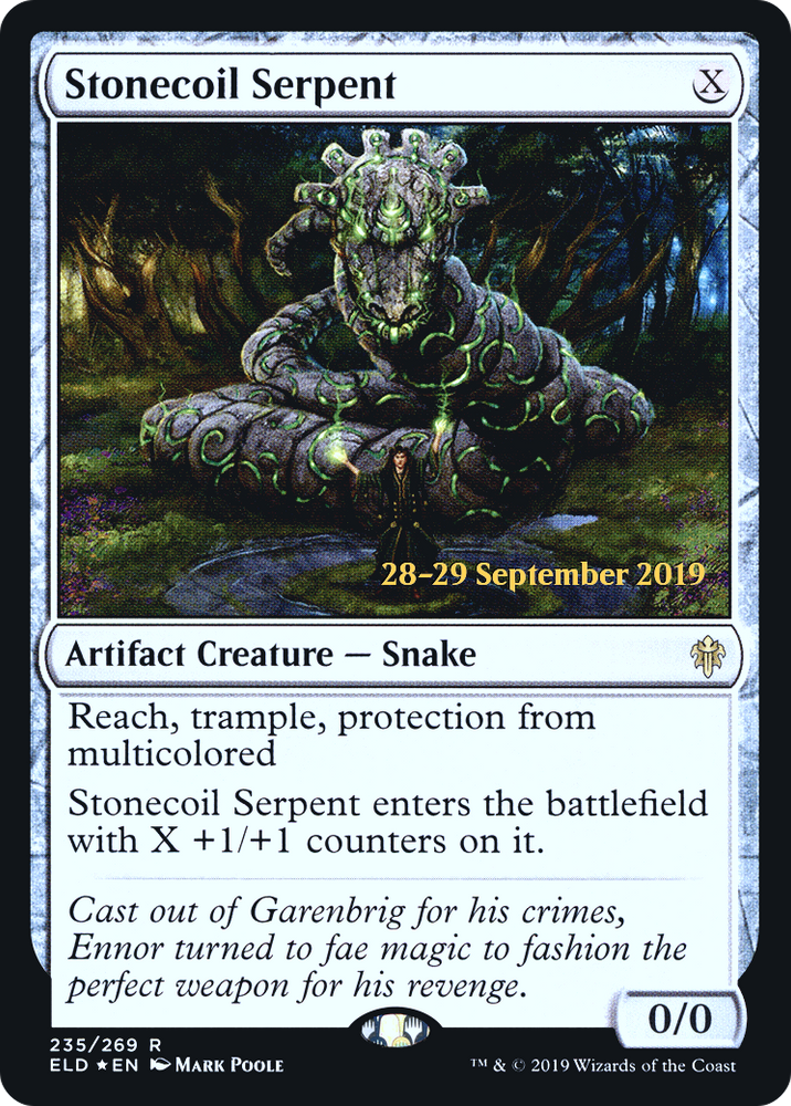 Stonecoil Serpent (PRE-235) - Throne of Eldraine Promos Foil