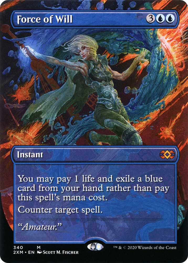 Force of Will (Borderless) (2XM-340) - Double Masters (Borderless)