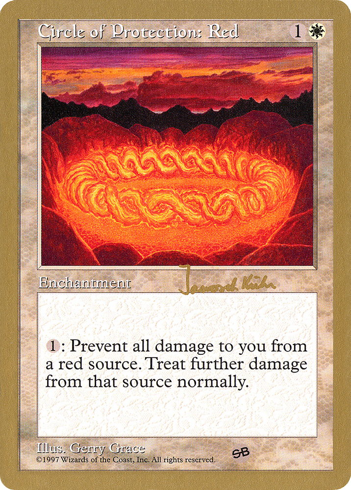 Circle of Protection: Red - 1997 Janosch Kuhn (5ED) (SB) (WCD-JK20SB) - World Championship Decks 1997