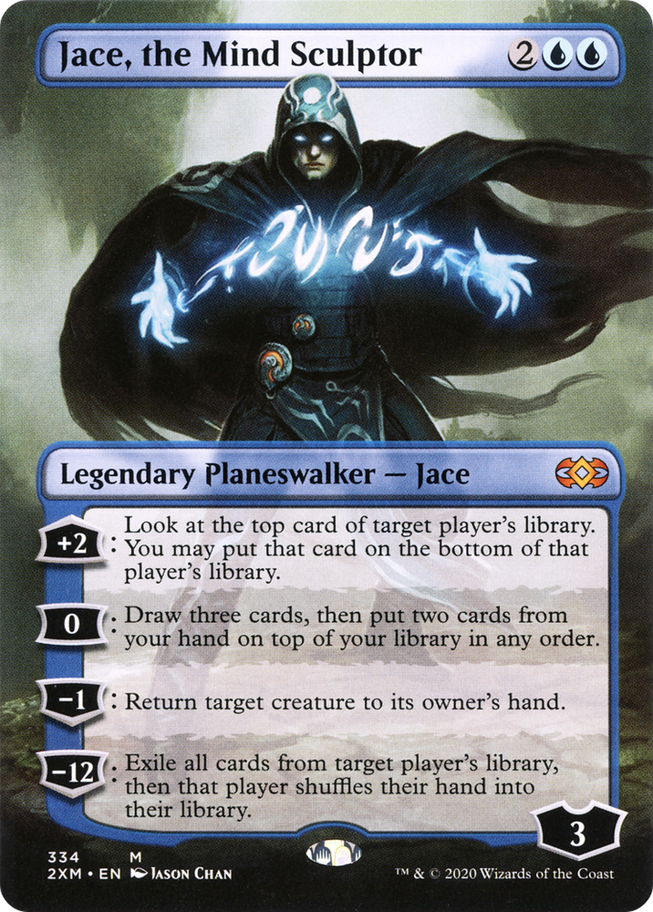 Jace, the Mind Sculptor (Borderless) (2XM-334) - Double Masters (Borderless) Foil