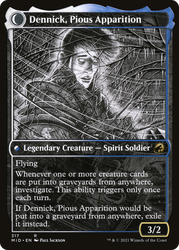 Dennick, Pious Apprentice (Showcase) (MID-317) - Innistrad: Midnight Hunt: (Showcase, Double Faced Transform) Foil