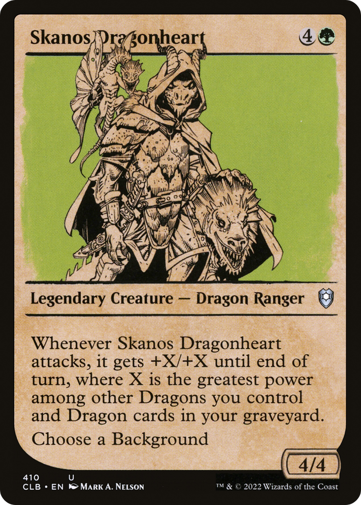 Skanos Dragonheart (Showcase) (CLB-410) - Commander Legends: Battle for Baldur's Gate: (Showcase) Foil