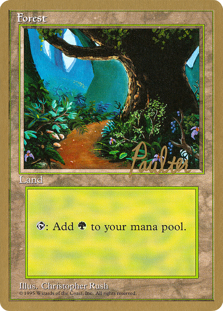 Forest (A) - 1996 Preston Poulter (4ED) (WCD-) - Pro Tour Collector Set