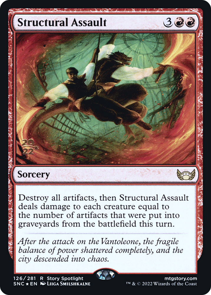Structural Assault (PRE-126S) - Streets of New Capenna Promos Foil