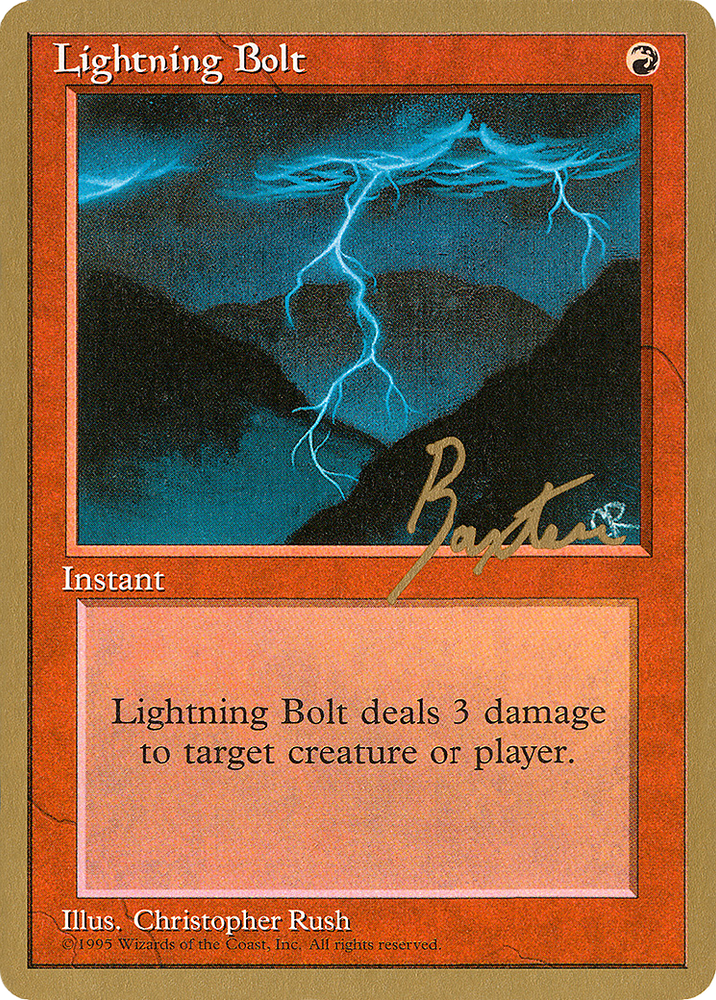 Lightning Bolt - 1996 George Baxter (4ED) (WCD-GB208) - Pro Tour Collector Set