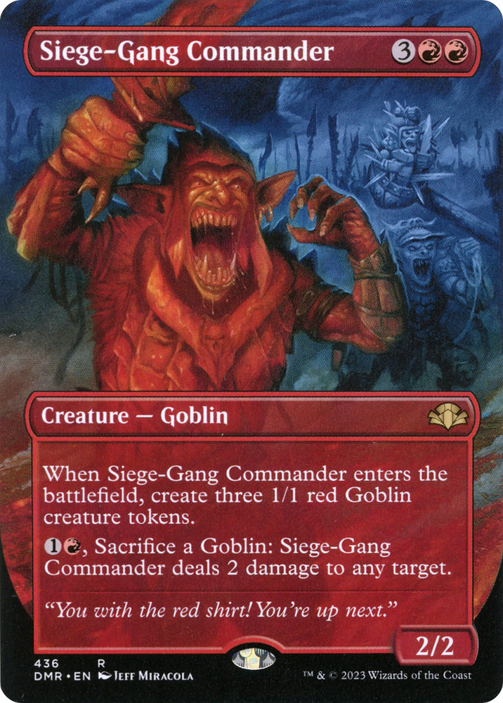 Siege-Gang Commander (Borderless) (DMR-436) - Dominaria Remastered (Borderless) Foil