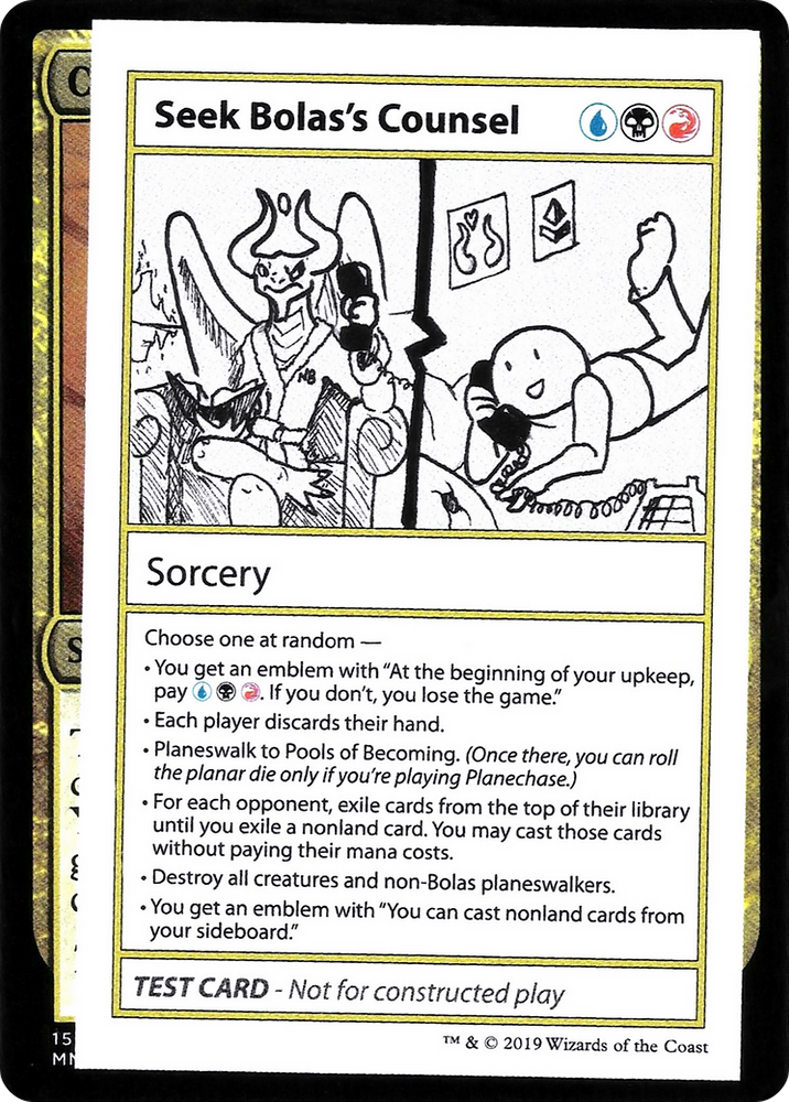 Seek Bolas's Counsel (No PW Symbol) (CMB1-098) - Mystery Booster Playtest Cards 2021