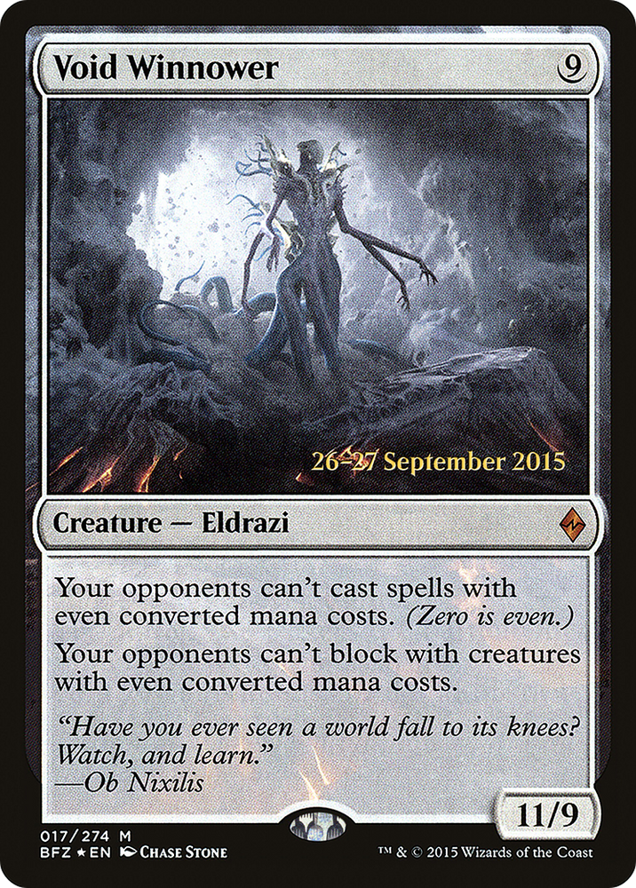 Void Winnower (PRE-17S) - Battle for Zendikar Promos Foil