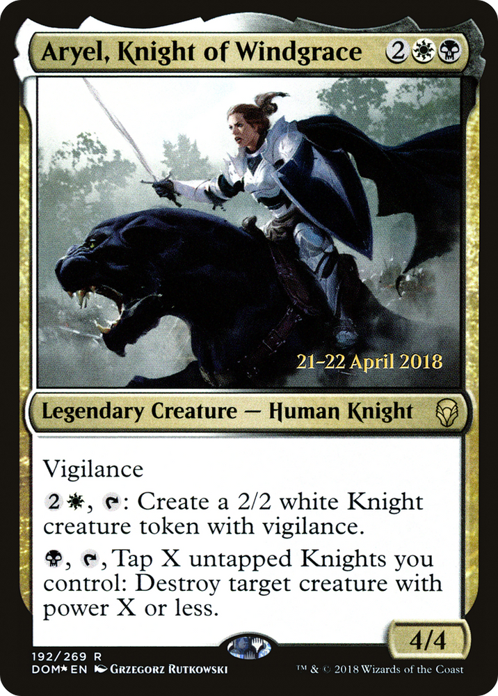 Aryel, Knight of Windgrace (PRE-192) - Dominaria Promos Foil