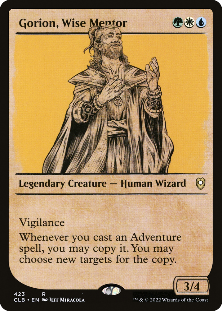 Gorion, Wise Mentor (Showcase) (CLB-423) - Commander Legends: Battle for Baldur's Gate: (Showcase) Foil