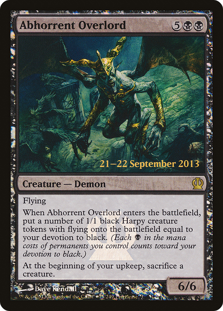 Abhorrent Overlord (PRE-075) - Theros Promos Foil