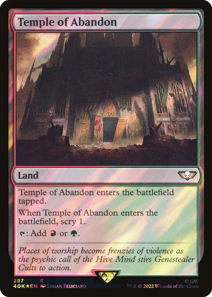 Temple of Abandon (Surge Foil) (40K-297★) - Warhammer 40,000 Commander Foil