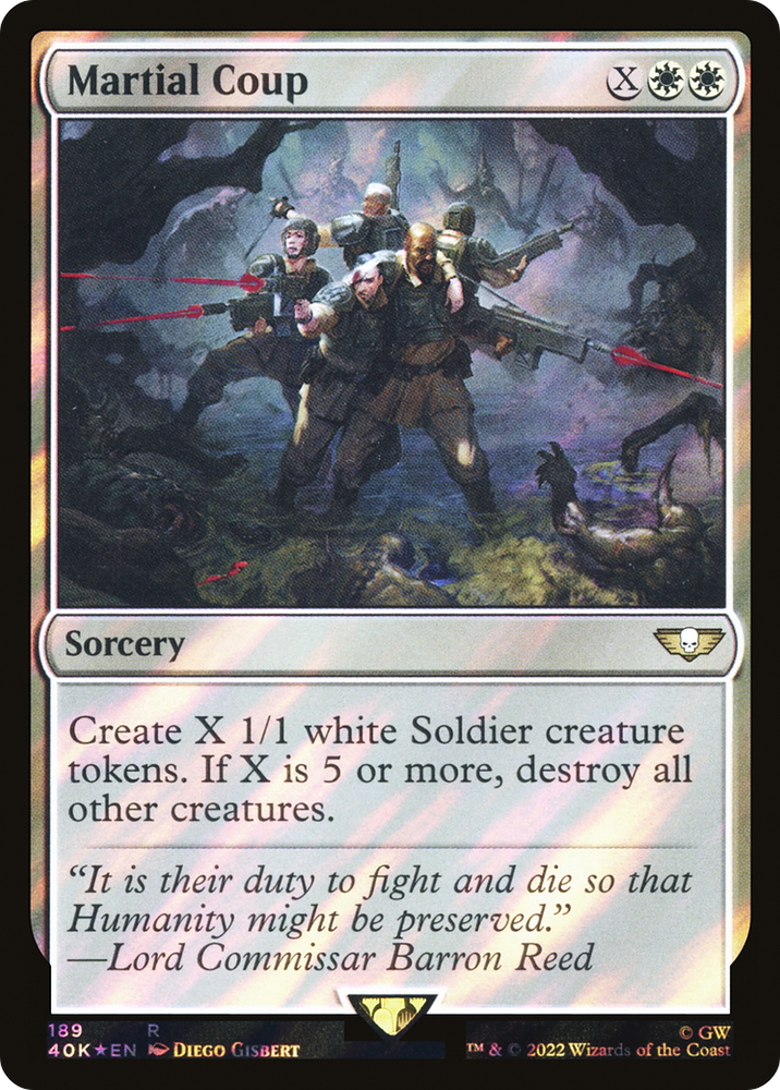 Martial Coup (Surge Foil) (40K-189★) - Warhammer 40,000 Commander Foil