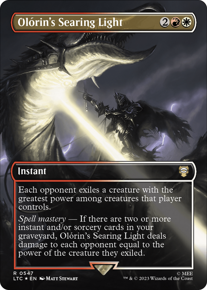 Olorin's Searing Light (Borderless) (Surge Foil) (LTC-547) - Tales of Middle-earth Commander (Borderless) Foil
