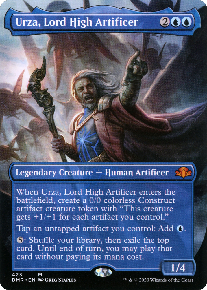 Urza, Lord High Artificer (Borderless) (DMR-423) - Dominaria Remastered (Borderless) Foil