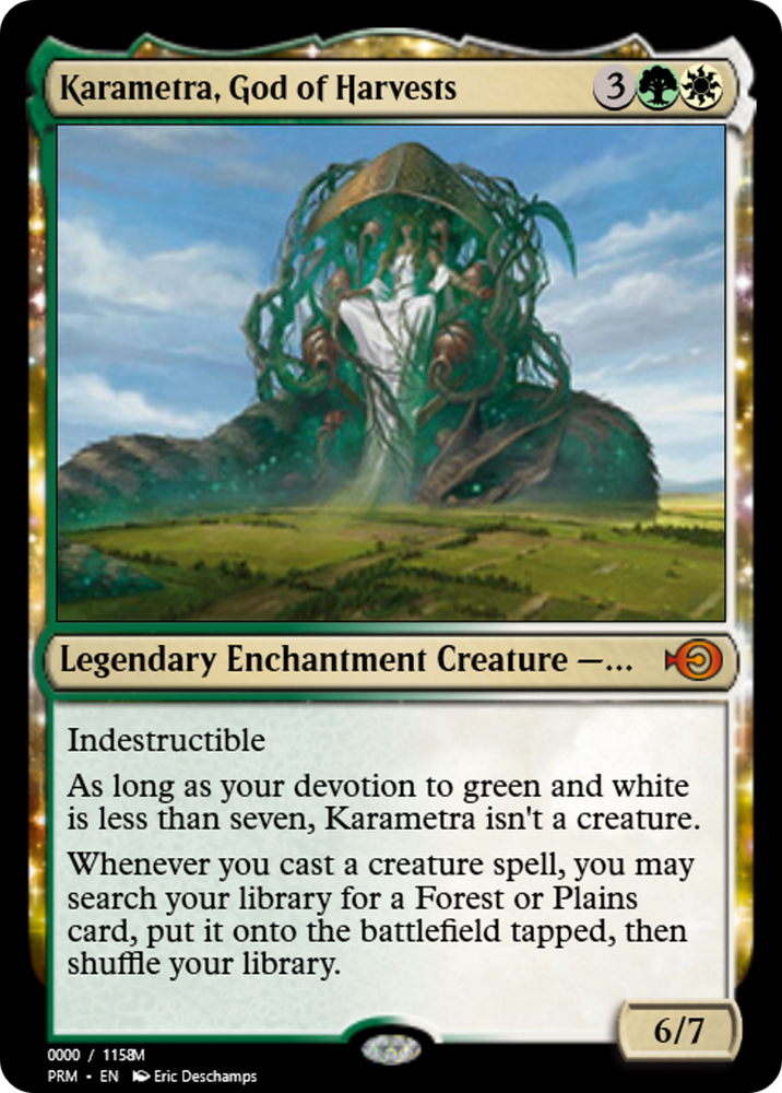 Karametra, God of Harvests (PRM-86202) - Magic Online Promos: (enchantment)