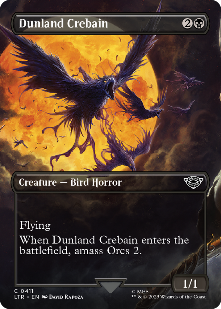 Dunland Crebain (Borderless) (LTR-411) - The Lord of the Rings: Tales of Middle-earth (Borderless) Foil