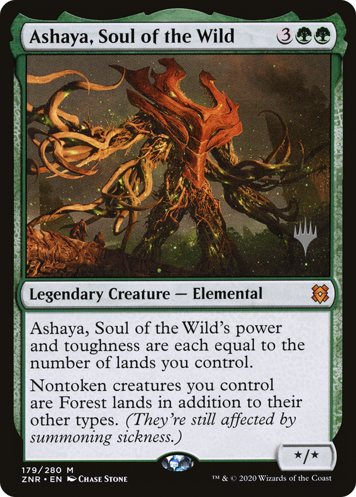 Ashaya, Soul of the Wild (PPZNR-179P) - Zendikar Rising Promos Foil