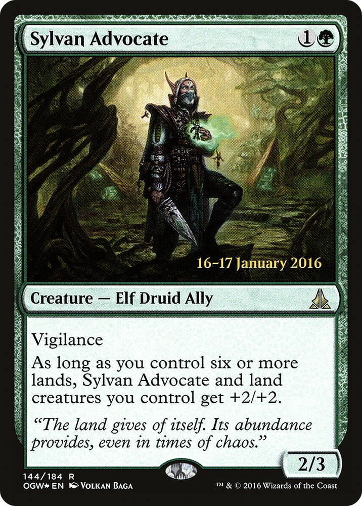 Sylvan Advocate (PRE-144) - Oath of the Gatewatch Promos Foil
