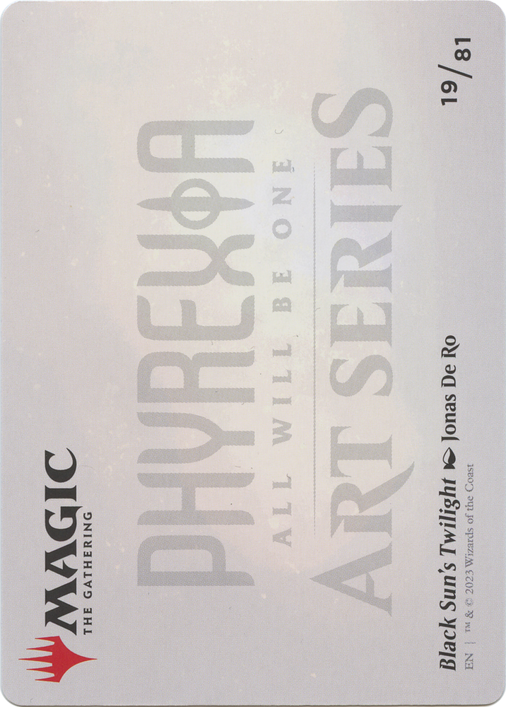 Black Sun's Twilight // Black Sun's Twilight (AONE-019) - Phyrexia: All Will Be One Art Series (Borderless)