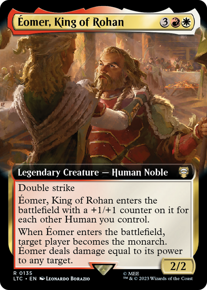 Eomer, King of Rohan (Extended Art) (LTC-135) - Tales of Middle-earth Commander: (Extended Art) Foil