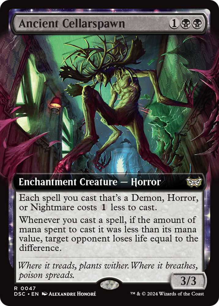 Ancient Cellarspawn (DSC-047) - Duskmourn: House of Horror Commander: (Extended Art, enchantment)