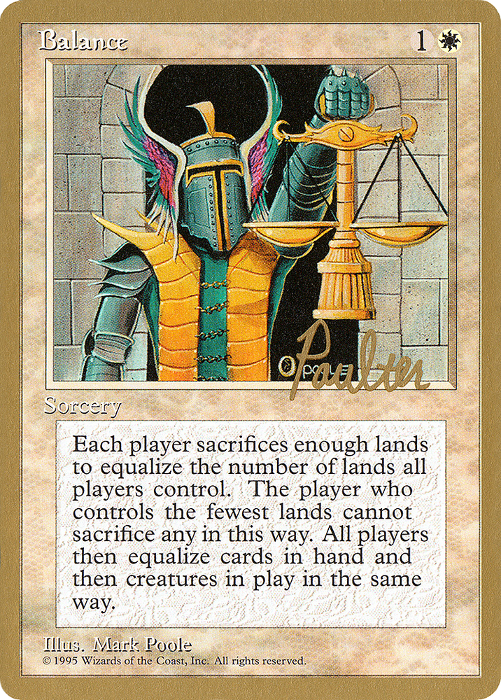 Balance - 1996 Preston Poulter (4ED) (WCD-PP6) - Pro Tour Collector Set