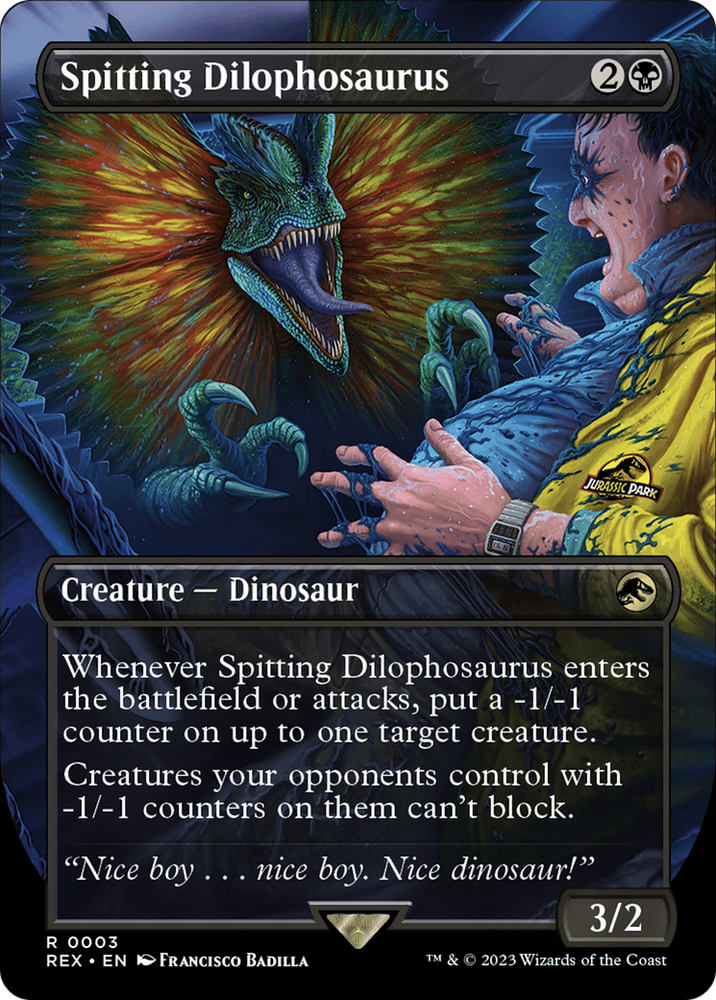 Spitting Dilophosaurus (Borderless) (REX-003) - Jurassic World Collection (Borderless)