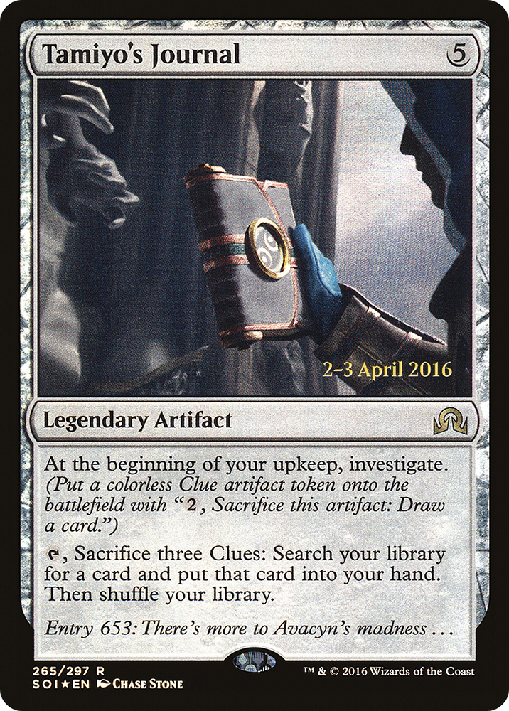 Tamiyo's Journal (Entry 653) (PRE-265) - Shadows over Innistrad Promos Foil