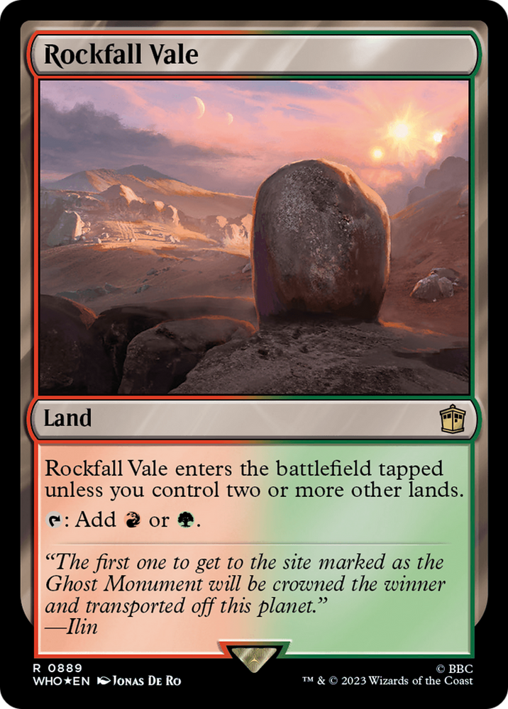 Rockfall Vale (Surge Foil) (WHO-889) - Doctor Who Foil