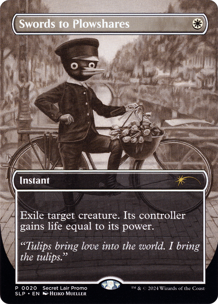 Swords to Plowshares (SLP-020) - Secret Lair Showdown (Borderless) Foil
