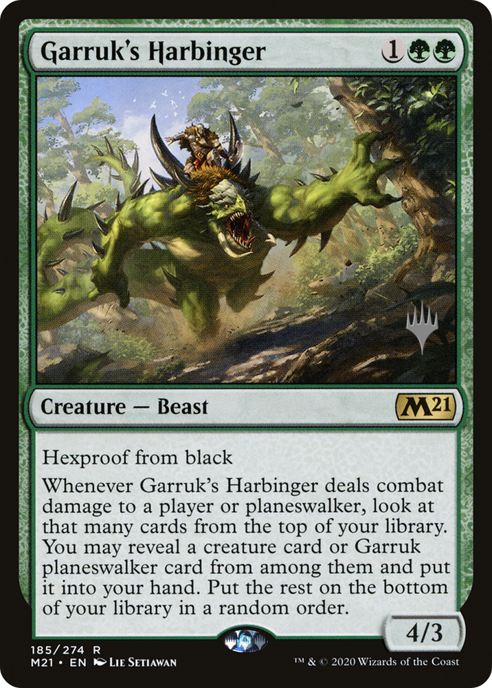Garruk's Harbinger (PPM21-185P) - Core Set 2021 Promos Foil