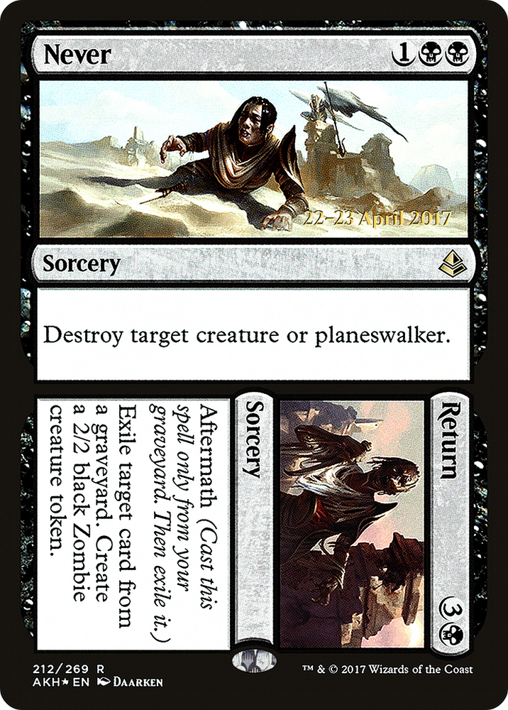 Never // Return (PRE-212) - Amonkhet Promos Foil