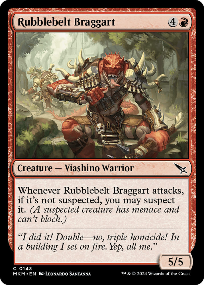 Rubblebelt Braggart (MKM-143) - Murders at Karlov Manor Foil